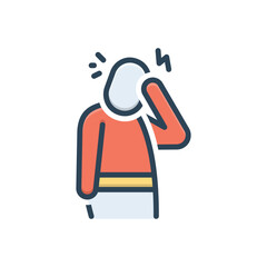 Color illustration icon for disorders