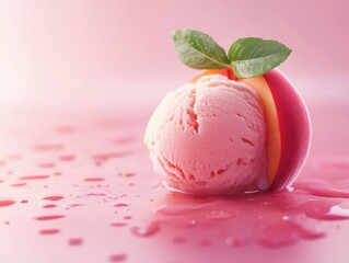 Silky Vanilla Bean Peach Ice Cream for Hot Summer Afternoons