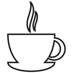 cup of hot coffee outline icon