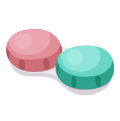 Contact Lens Case Illustration Isolated on White Background
