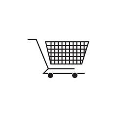shopping trolley logo and vector template