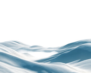 Obraz premium Abstract Winter Snowdrifts Landscape, PNG