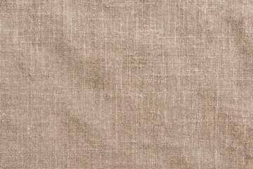 Textured beige linen fabric background for design and copy space