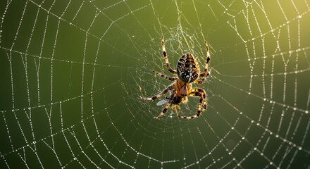 Spider on its Web: A Masterpiece of Nature