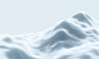 Obraz premium Light blue snowy mountain. Snow terrain.