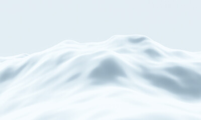 Light blue snowy mountain. Snow terrain.