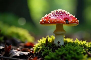 Russula emetica, vibrant red cap, forest floor, cap, botanical