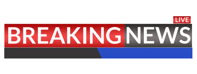 Fototapeta premium Modern News Alert Lower Third with Geometric Reveal, Live News Lower Third with Bold Typography and Motion