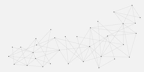 Abstract digital background of points, lines and triangles. Glowing plexus. Big data. Network or connection. Abstract technology science background. 3d vector illustration