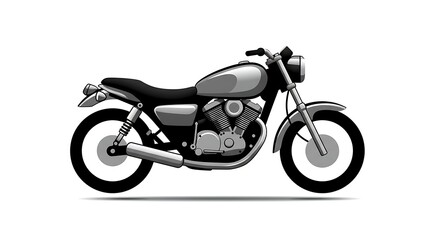 Obraz premium Classic Motorcycle Illustration Vintage Bike Design Concept