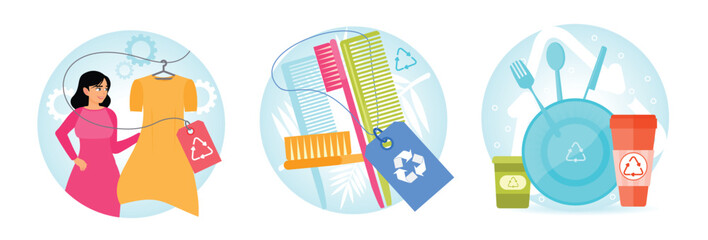 Eco-Friendly Fashion. Sustainable Bamboo Combs. Biodegradable Disposable Tableware.