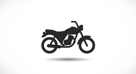 Obraz premium Classic Motorcycle Icon Vintage Bike Silhouette Illustration