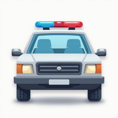 Obraz premium Police car cartoon illustration