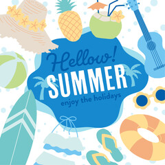 ビーチアイテムのスクエアバナー01