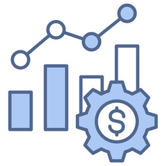 Financial Management Blue Icon