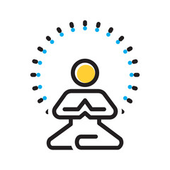 Vector multi color icon for Individual therapy