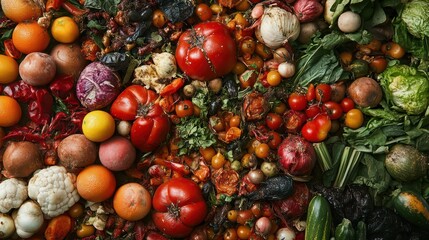 Rotten Food Waste Pile in Kitchen
