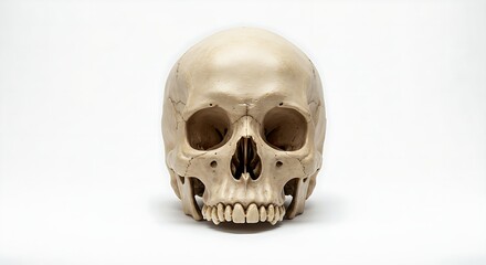Fototapeta premium Human Skull Anatomy Detailed View of a Realistic Human Cranium