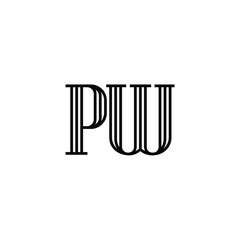 PW monogram logo design letter text name symbol monochrome logotype alphabet character simple logo