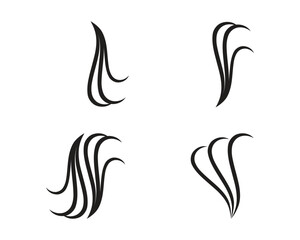 Naklejka premium hair logo and symbols vector