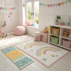 interior of a room with toys