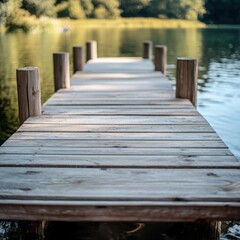 Obraz premium Vintage Wharf Scene Promoting Responsible Tourism Strategies