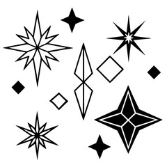 Geometric star and diamond pattern design