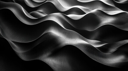 Obraz premium A sleek, monochromatic canvas of 4K textures, where clean lines and modern aesthetics intertwine, forming an abstract, fluid backdrop that exudes sophistication and minimalism 