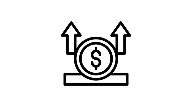 Profit minimalist stroke animation