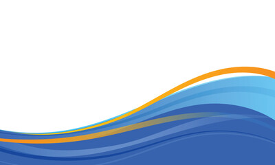 Abstract blue and yellow waves background