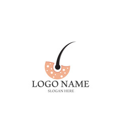 hair treatmen logo and vector template