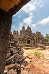 Fototapeta premium The Smiling Faces of Bayon Temple in Angkor, Cambodia