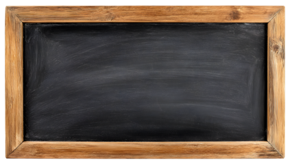 Empty chalkboard with wood frame background