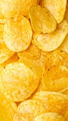 Custom AI Model Crispy Golden Potato Chips Seasoned, Ridged, Snack Food Texture