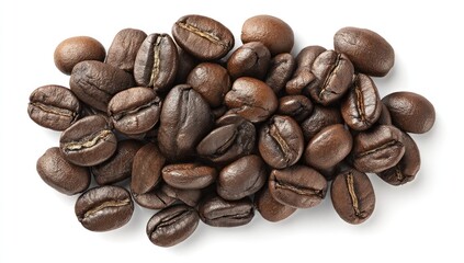 Obraz premium Roasted coffee beans clustered together