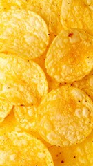 Custom AI Model Crispy Golden Potato Chips Seasoned, Ridged, Snack Food Texture