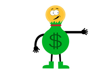 money sack characters shaking hands