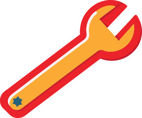 wrench vector icon without background 