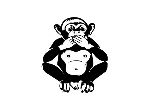 Monkey Face SVG Icons &ndash; Vector Logos & Designs for Cricut, Silhouette, and Digital Downloads | Cute Monkey Clipart