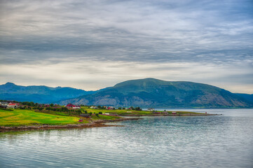 landscapes of Myrland Beach, Lofoten Islands, Noruega