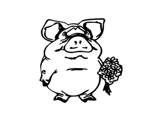 Adorable Cute Pig SVG Clipart – Farm Animal Vector for Cricut & Silhouette | Kawaii Piglet Digital Download