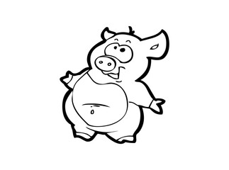 Adorable Cute Pig SVG Clipart – Farm Animal Vector for Cricut & Silhouette | Kawaii Piglet Digital Download
