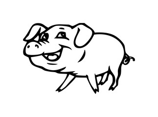 Adorable Cute Pig SVG Clipart – Farm Animal Vector for Cricut & Silhouette | Kawaii Piglet Digital Download