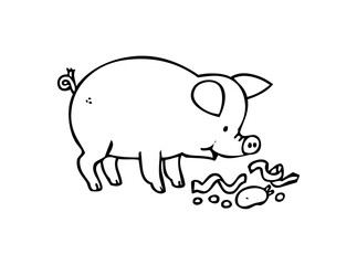 Adorable Cute Pig SVG Clipart – Farm Animal Vector for Cricut & Silhouette | Kawaii Piglet Digital Download