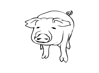 Adorable Cute Pig SVG Clipart – Farm Animal Vector for Cricut & Silhouette | Kawaii Piglet Digital Download