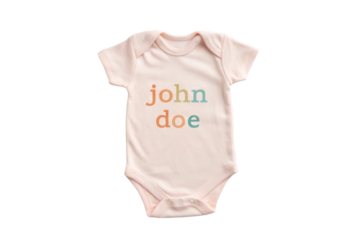 PNG Custom baby onesie with multicolor name design