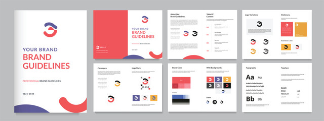 A4 Brand Guidelines , Brand guidelines template design print template