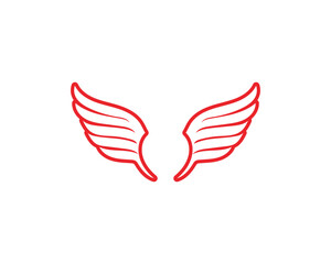 Falcon Wing Logo Template vector icon
