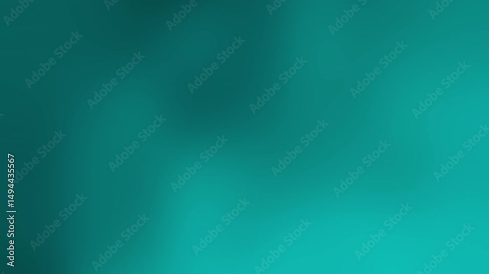 Poster A smooth teal gradient background with soft, blended color transitions creating a calm, abstract effect, Abstract texture Gradient motion Background animation.