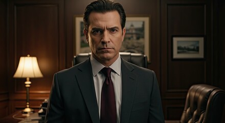 Fototapeta premium Serious man in business suit